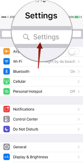 Как искать настройки на iPhone или iPad в iOS 9
