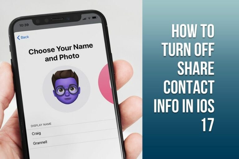 Как отключить обмен контактной информацией в iOS 17