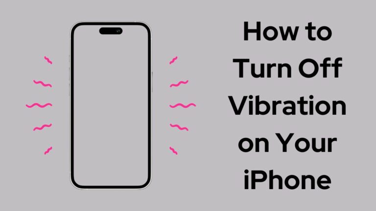 Как отключить вибрацию на iPhone